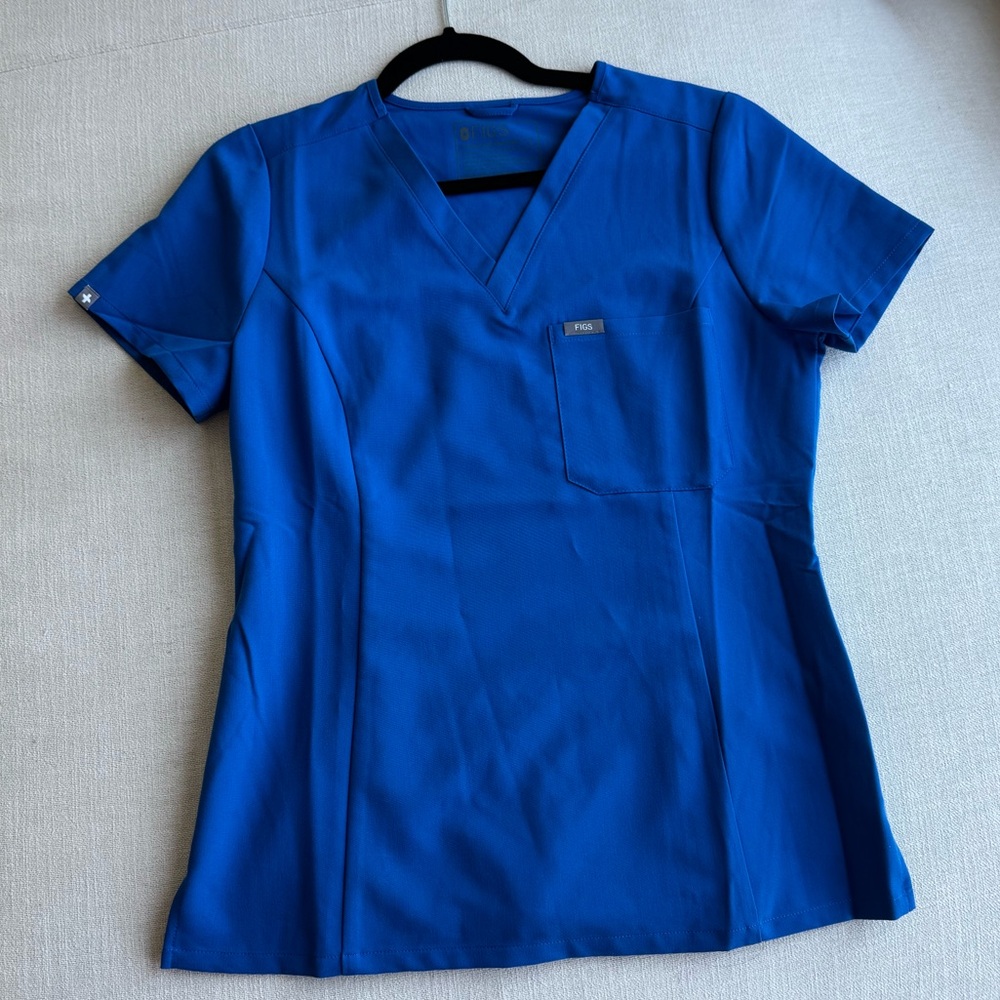 Figs Slim Catarina Royal Blue Small Scrub Top